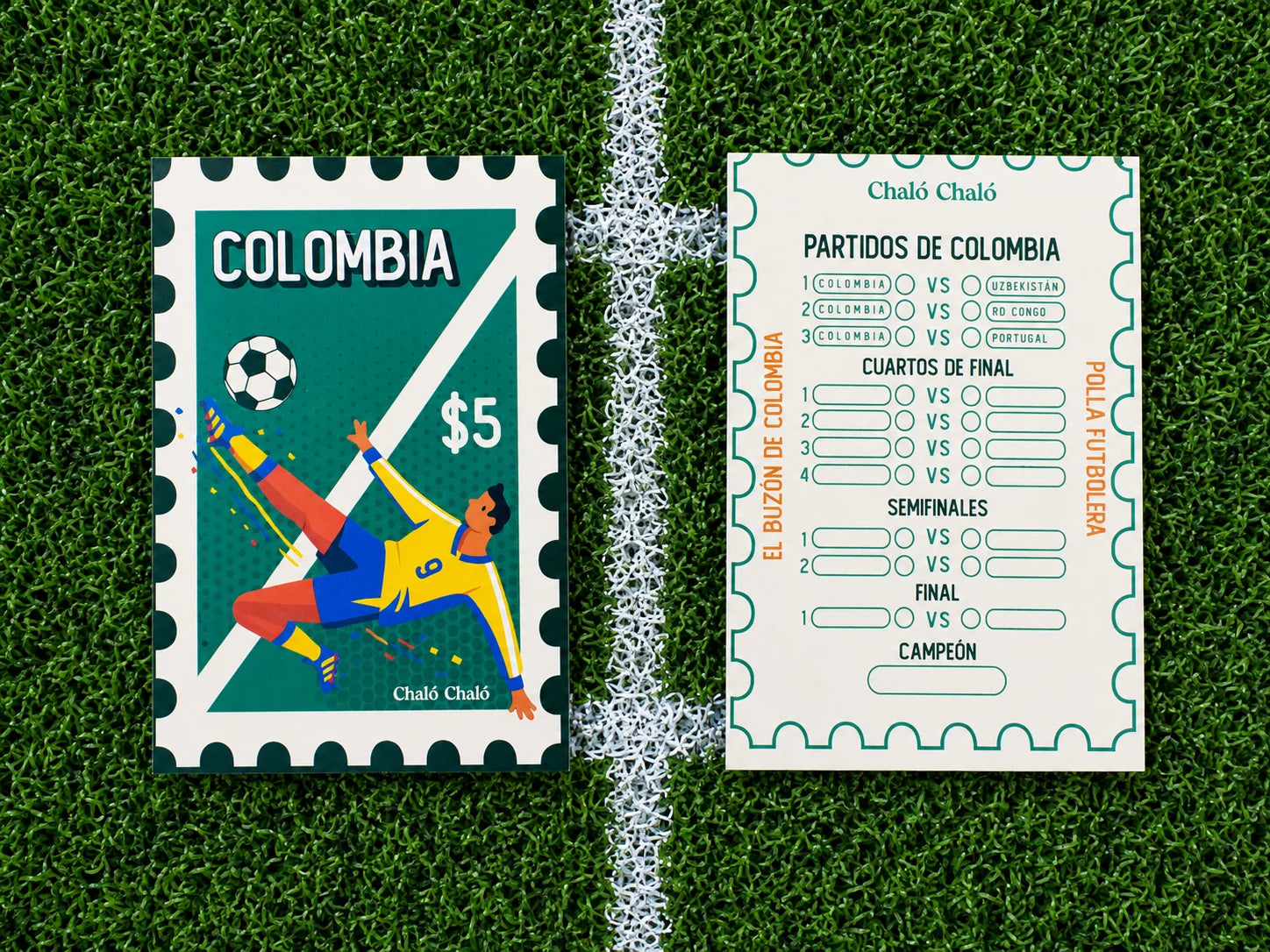 Combo 7 Postales Fútbol Colombiano