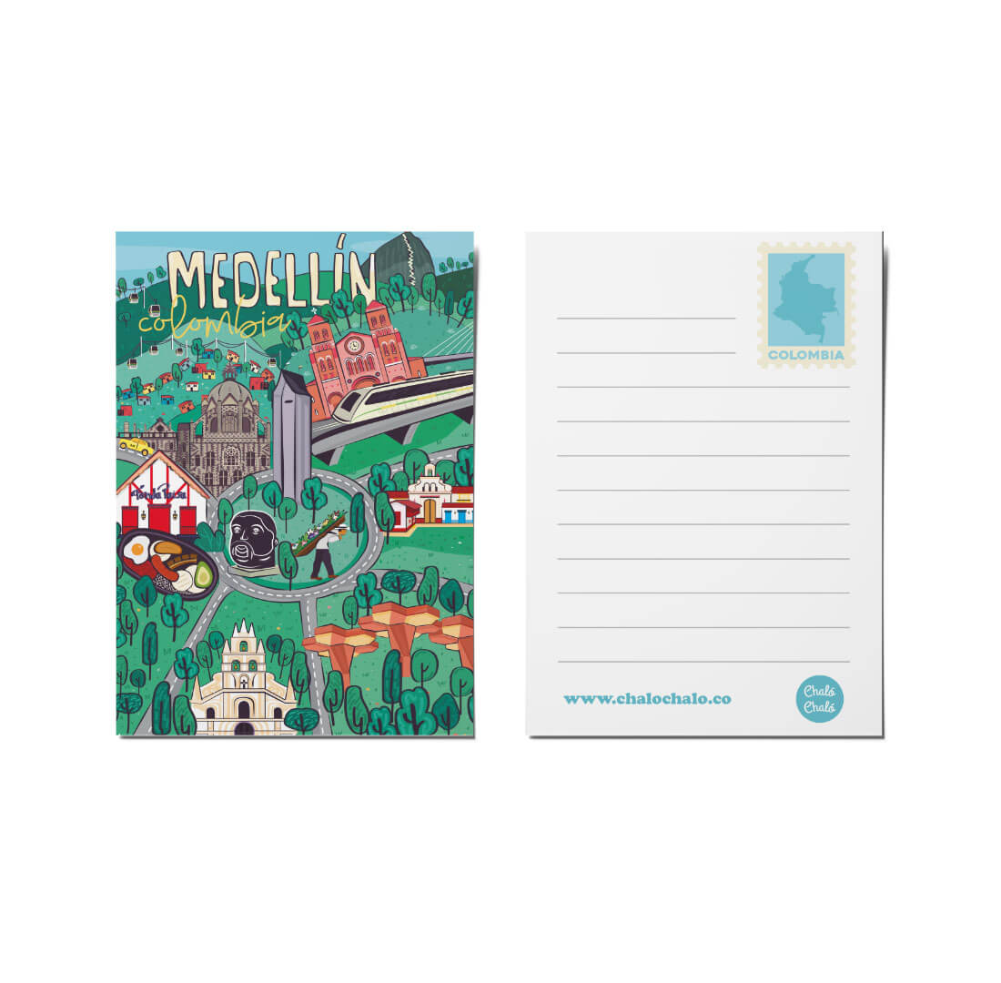 Postal Medellín Chalo Chalo Colombia