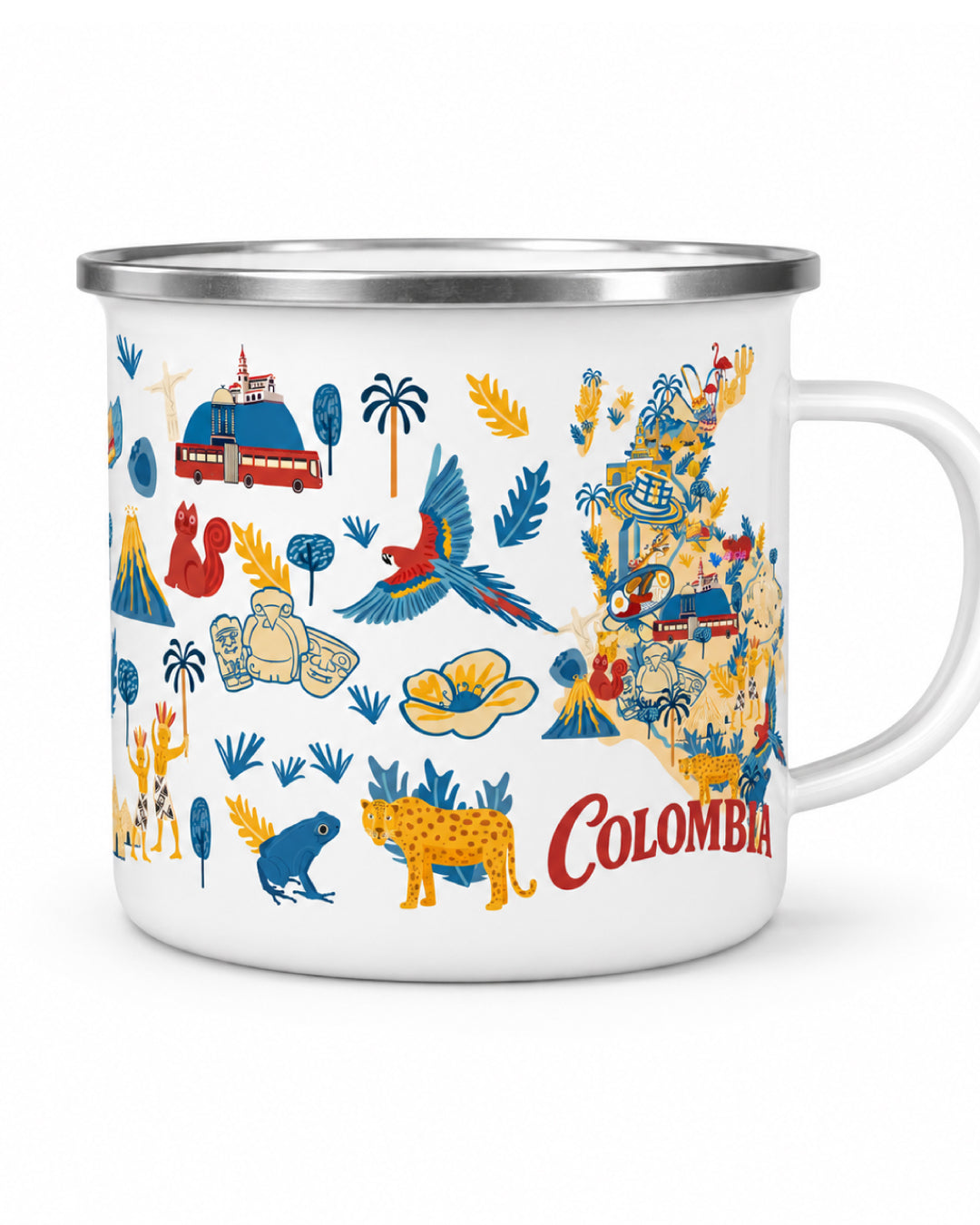 Taza de Peltre Mapa de Colombia Edición Especial