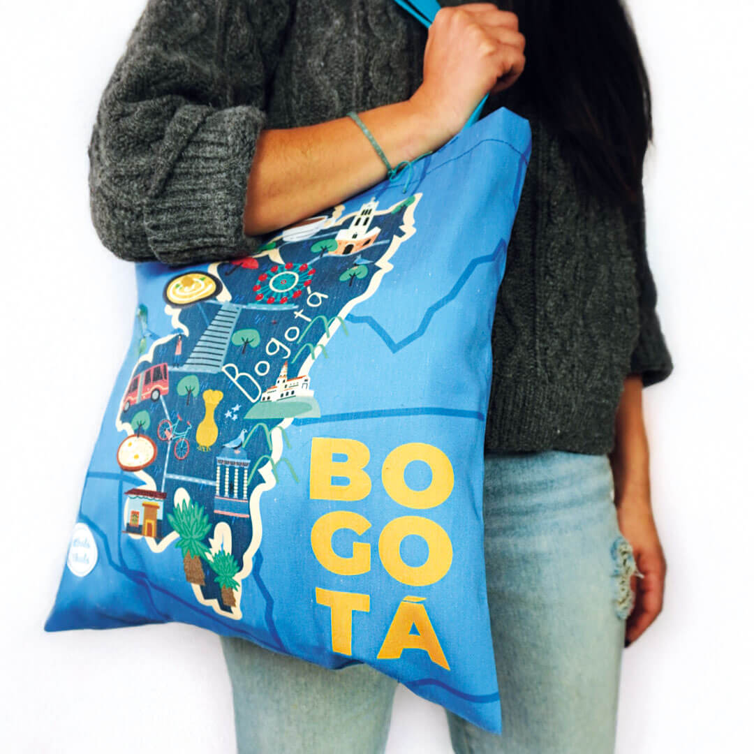 Tote Bag Estampada Mapa de Bogotá