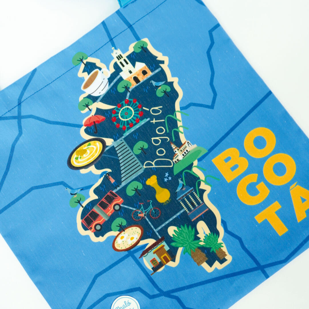 Tote Bag Estampada Mapa de Bogotá