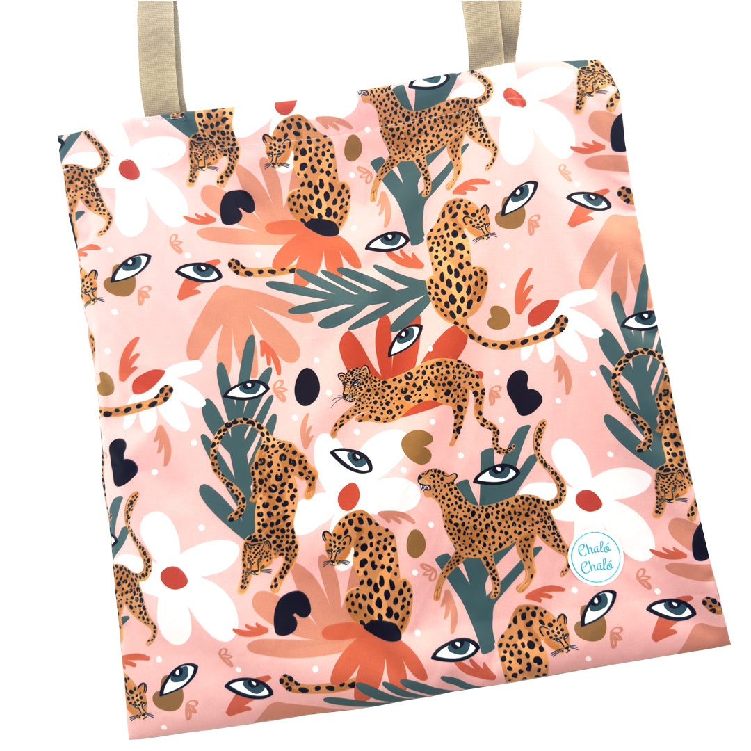 Tote Bag Estampada Jaguares Rosa