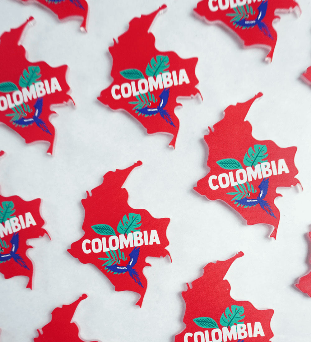 Imán Acrílico Mapa de Colombia