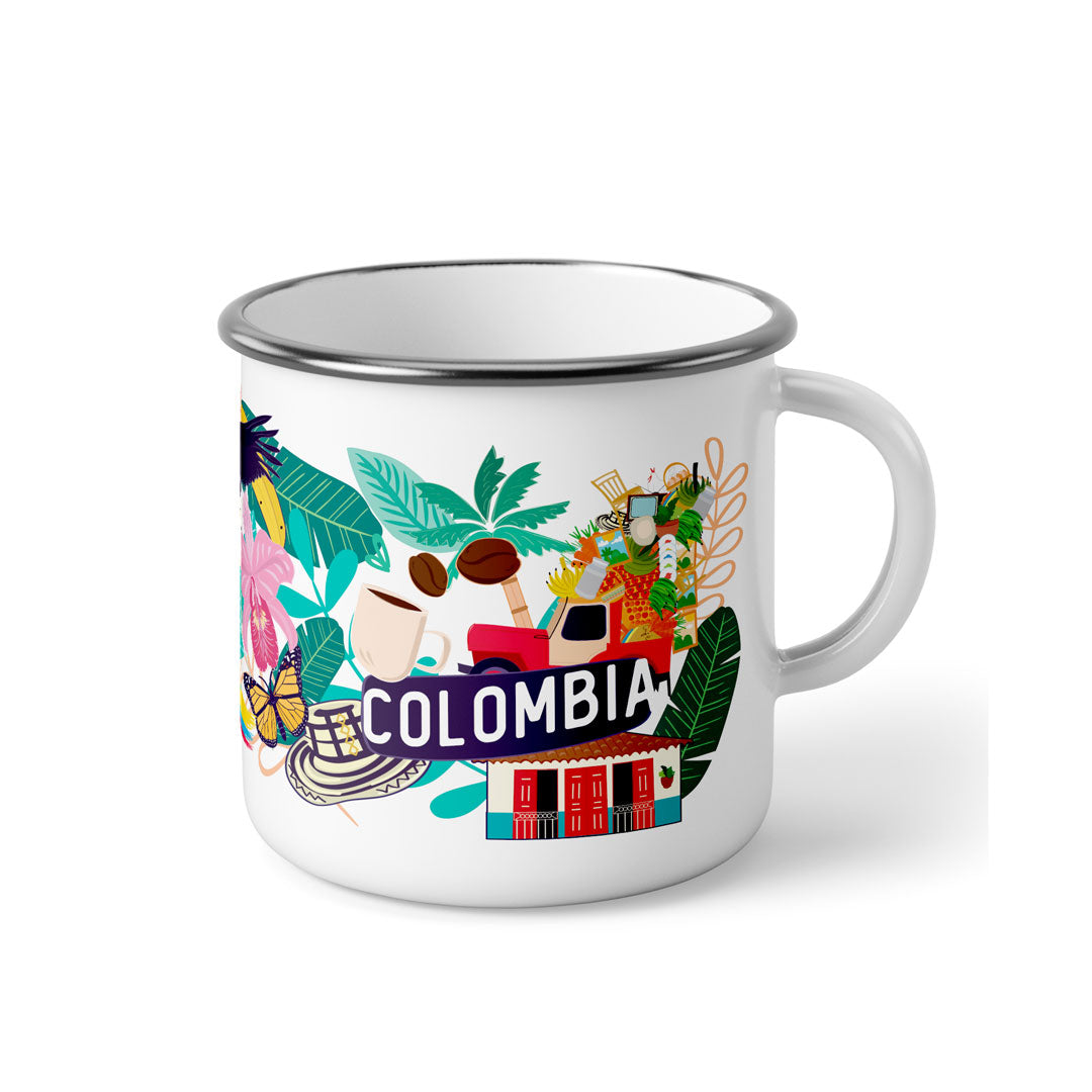 Mini Taza de Peltre Colombia Insignia