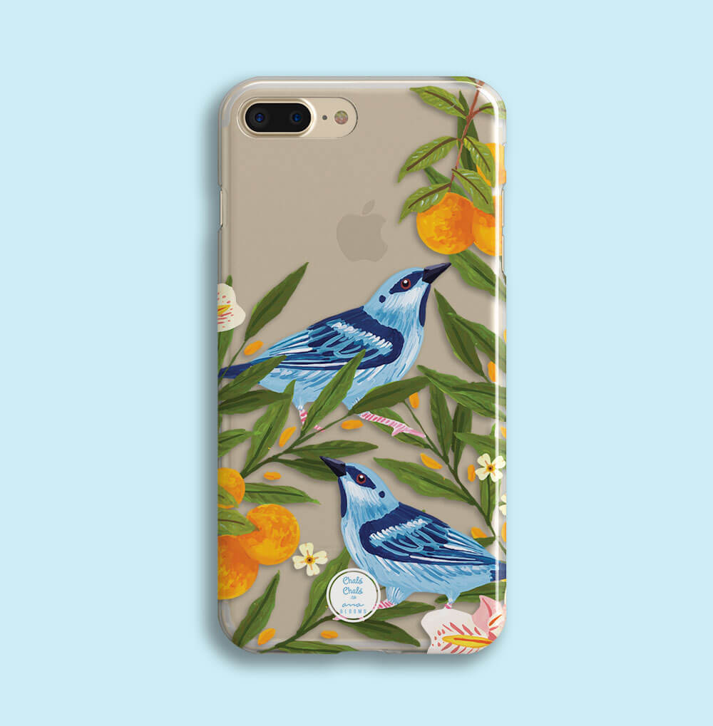 Forro Dacnis Azul: ilustradora Ana Blooms