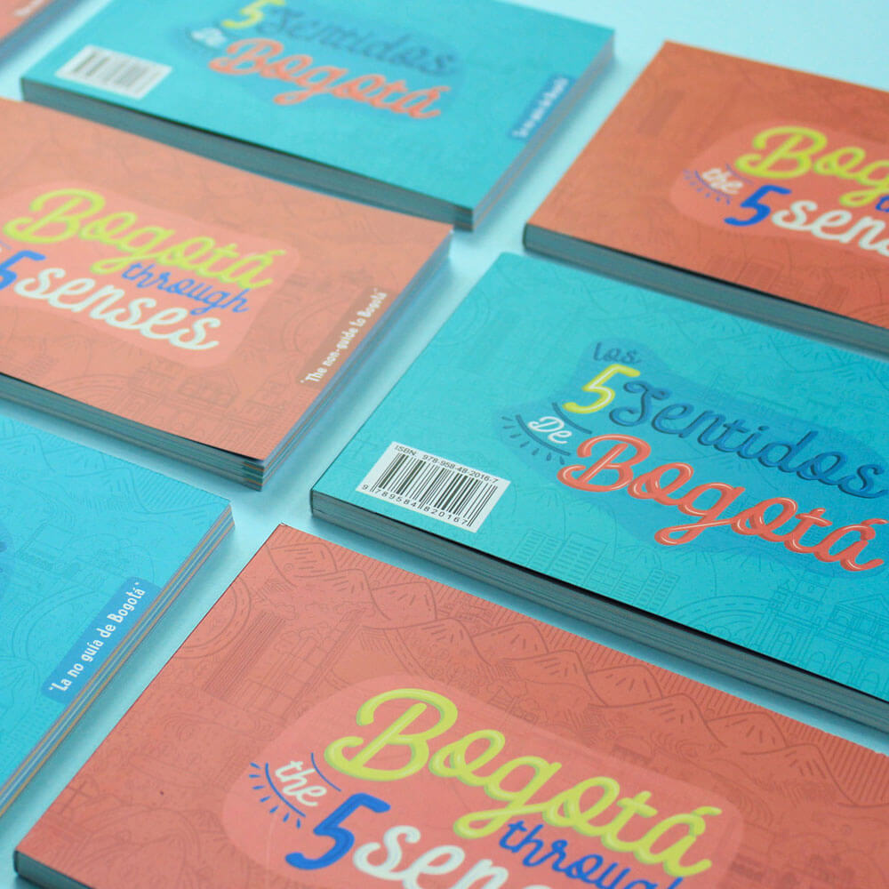 Libros 5 Sentidos de Bogotá Inglés y español