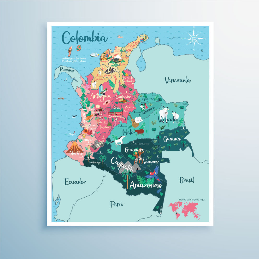 Cuadro Mapa de Colombia
